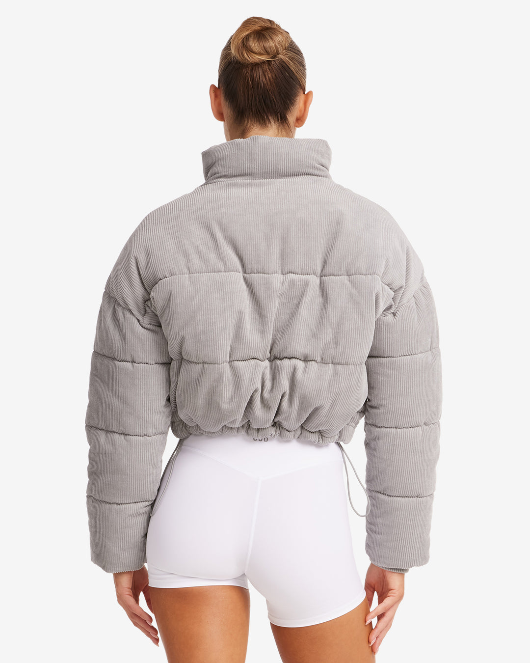 Cropped corduroy puffer jacket hotsell