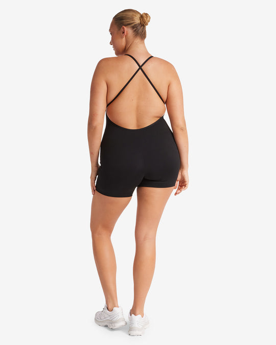 Activluxe Open Back Playsuit | Black