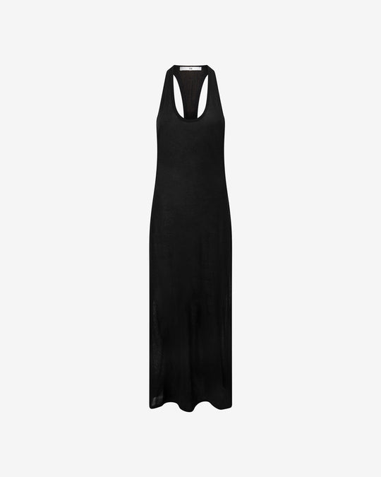 Racerback Slip Maxi Dress | Black