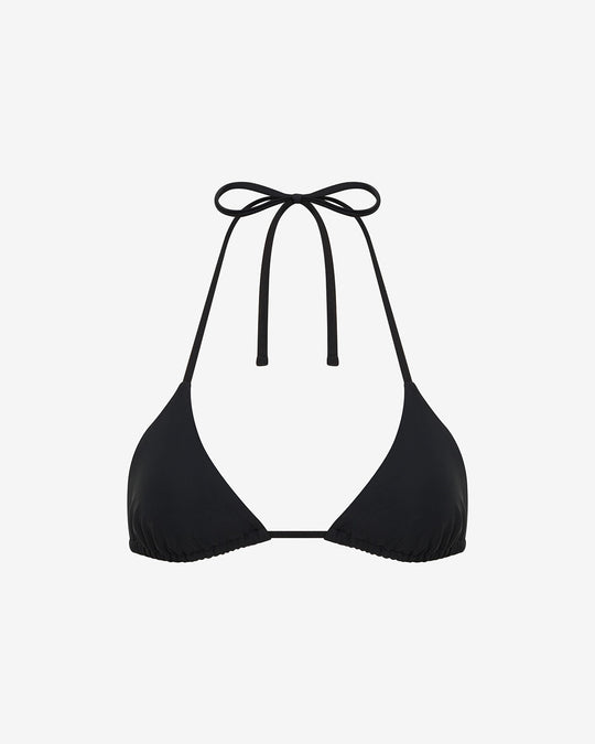 Swim Triangle Bikini Top | Black