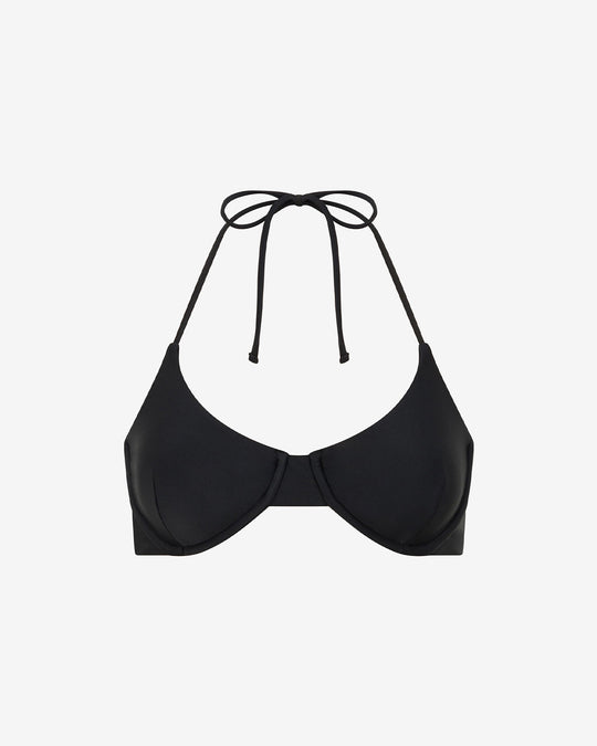 Swim Underwire Bikini Top | Black