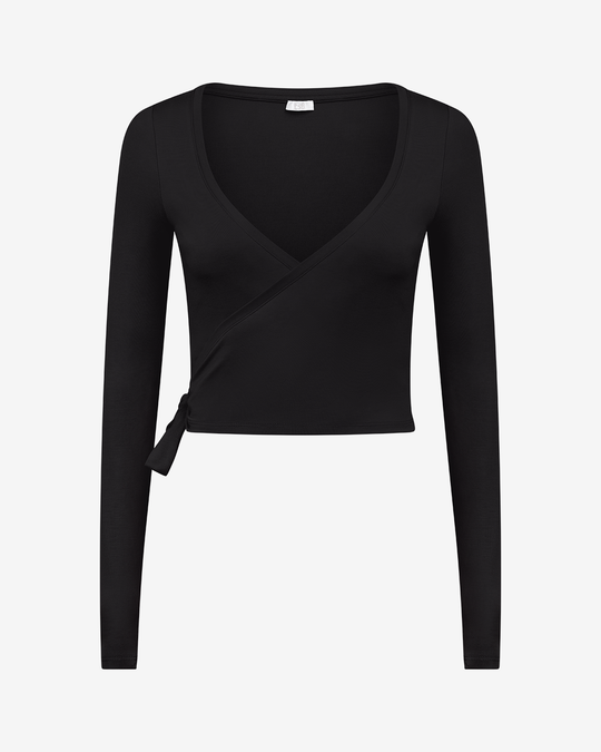 Ballet Wrap Top | Black