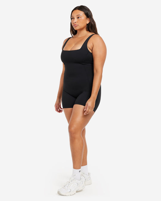 Activluxe Square Neck Playsuit | Black