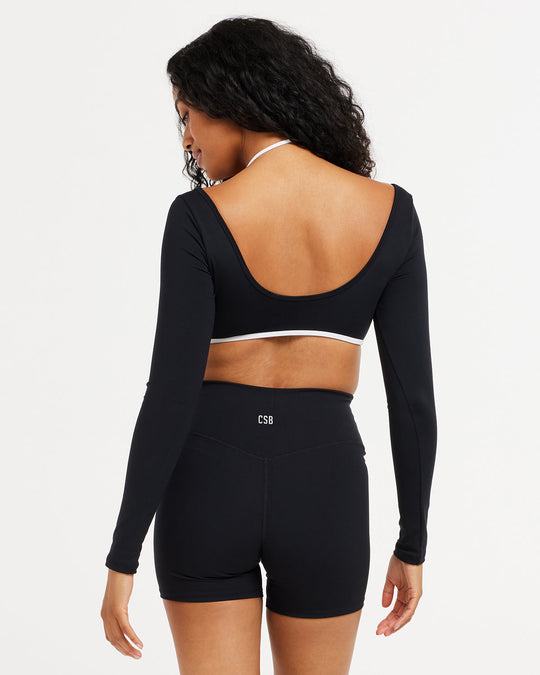 Serenity Capri Long Sleeve Crop | Two Tone