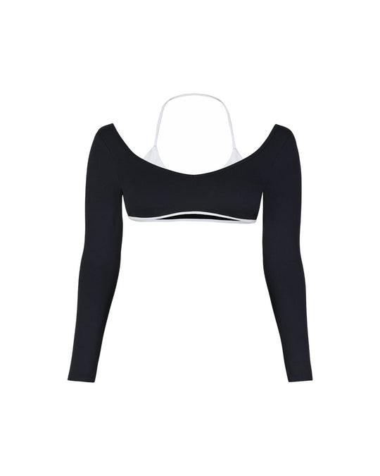 Serenity Capri Long Sleeve Crop | Two Tone