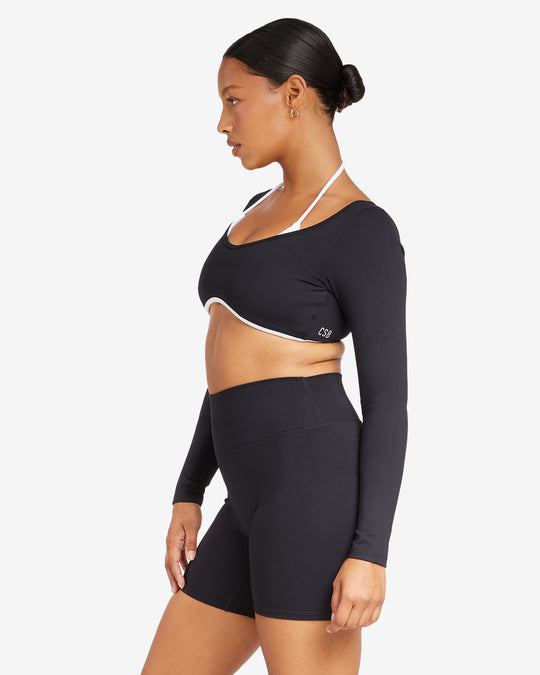 Serenity Capri Long Sleeve Crop | Two Tone