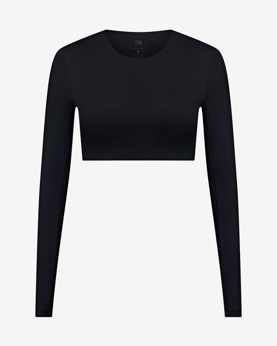 Freedom Luna Power Long Sleeve Crop | Black