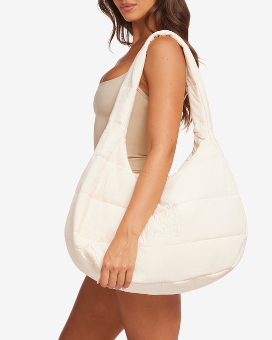 Crescent Puffer Bag | Vanilla