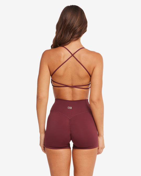 Activluxe Lexi Power Crop | Burgundy