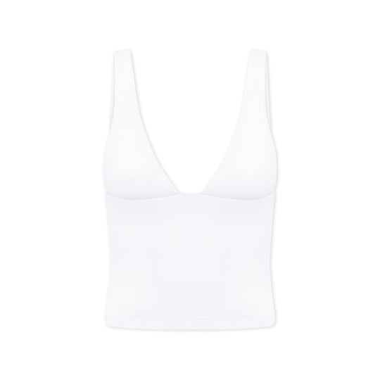 IM Serenity Plunge Longline Tank | White