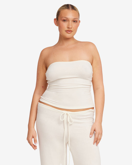 Terry Longline Bandeau | Coconut