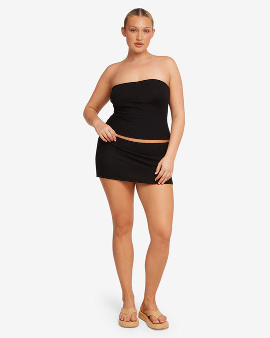 Terry Mini Skirt | Black