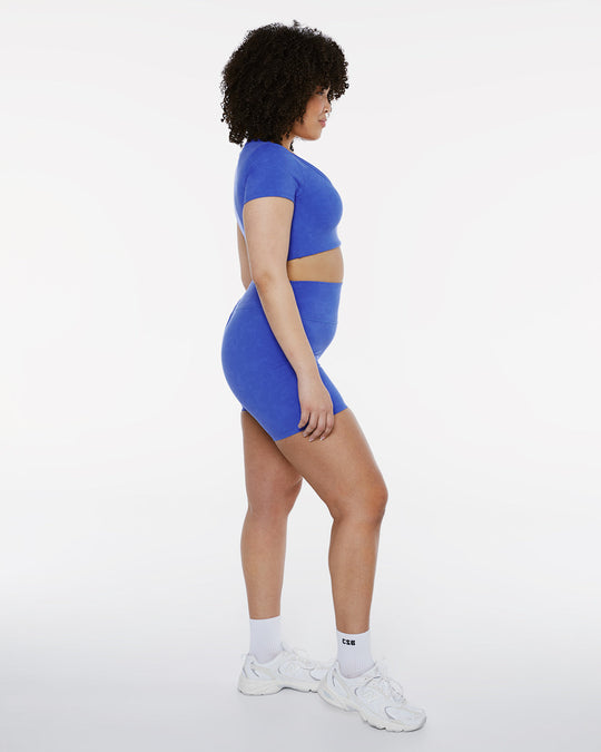 Fade Scrunch Shorts 6" | Royal