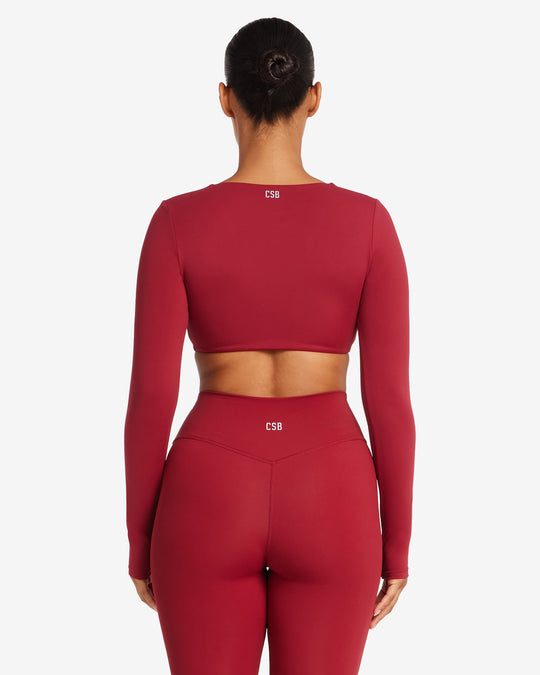 Fade Sierra Long Sleeve Crop | Cherry