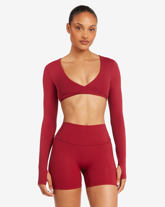 Fade Sierra Long Sleeve Crop | Cherry