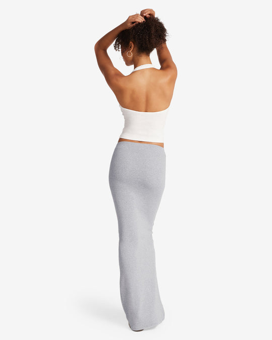 Rib Maxi Skirt | Cloud Marl