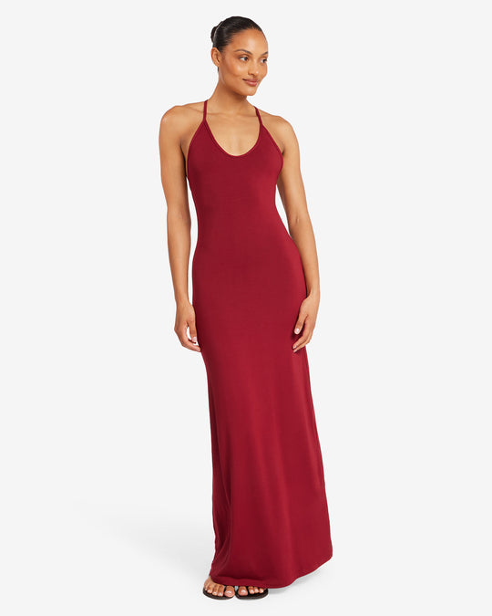 Scoop Neckline Maxi Dress | Cherry