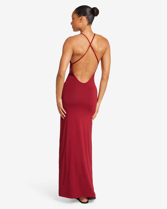 Scoop Neckline Maxi Dress | Cherry