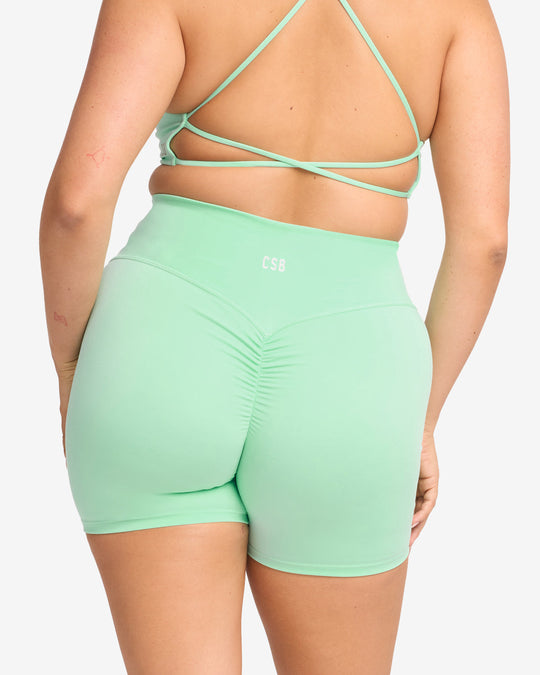 Serenity Scrunch Shorts 5" | Mint