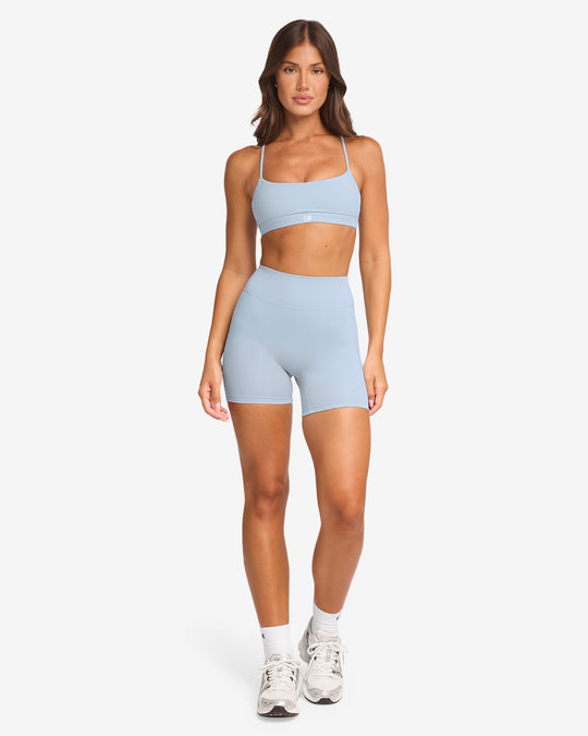 Form Invisible Scrunch Shorts 5" | Dusty Blue