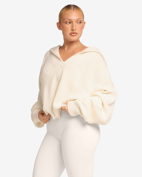 IM Oversized Knit Sweater | Milk