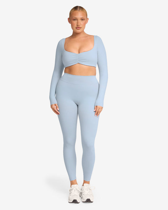 Form Invisible Scrunch Leggings | Dusty Blue