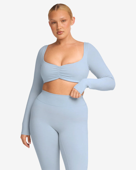 Form Margo Long Sleeve Top | Dusty Blue