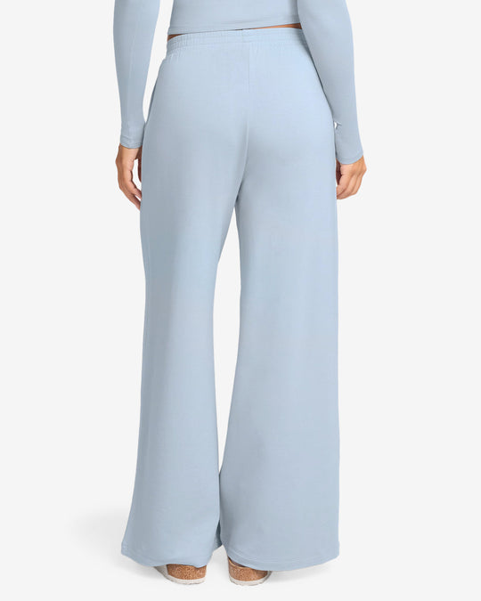 Everyday Wide Leg Pant | Dusty Blue