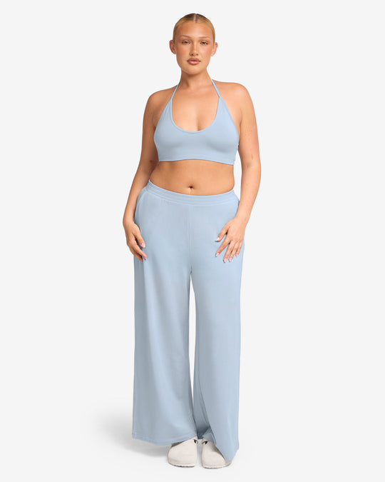 Everyday Wide Leg Pant | Dusty Blue