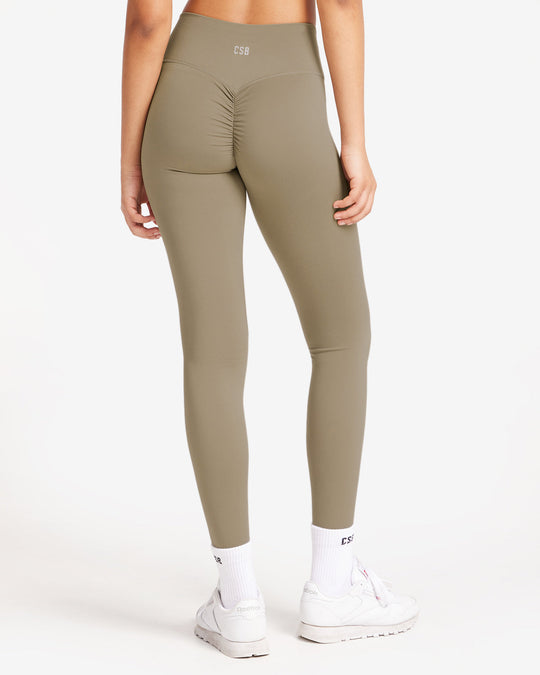 IM Serenity Drawstring Scrunch Leggings | Vintage Khaki