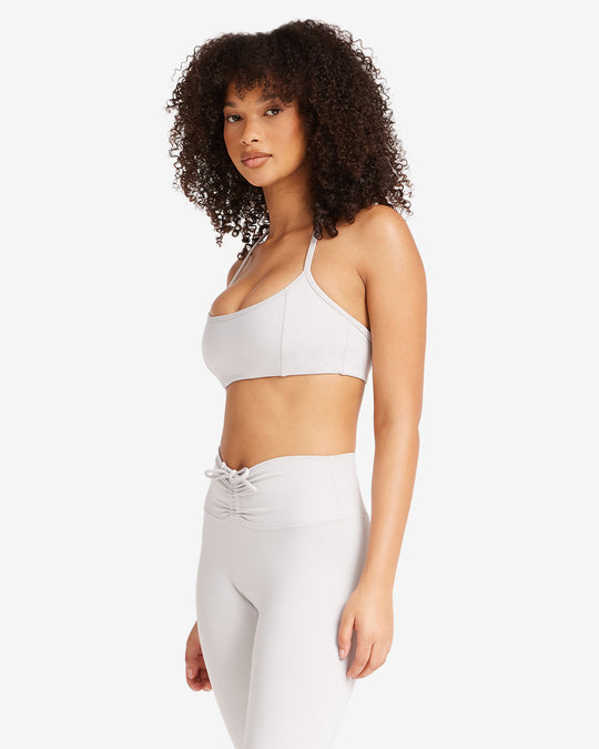 IM Serenity Contour Halter Crop | Light Grey