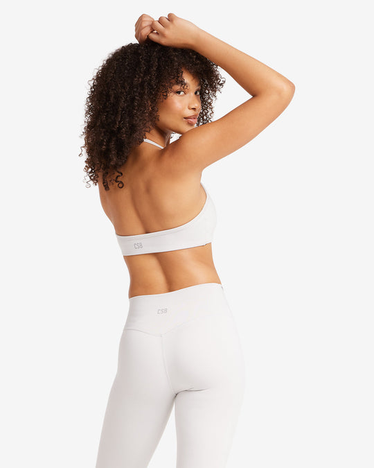 IM Serenity Contour Halter Crop | Light Grey