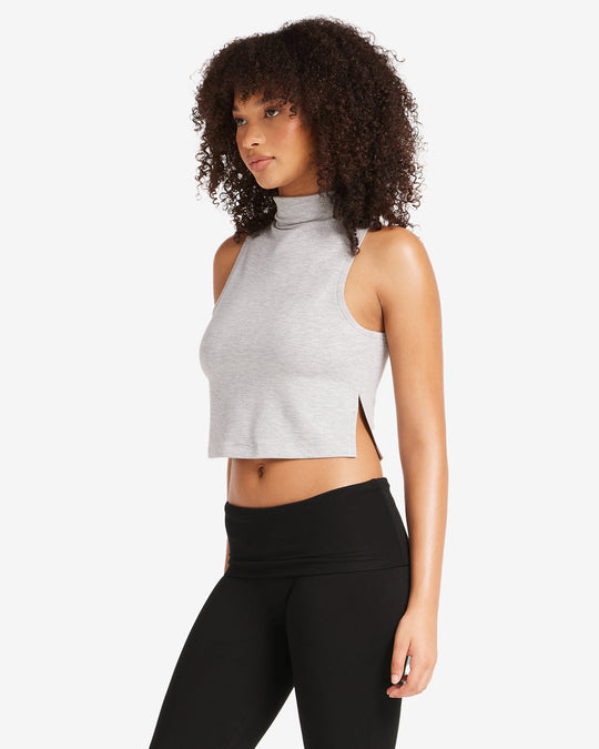 IM Turtle Neck Tank | Light Grey