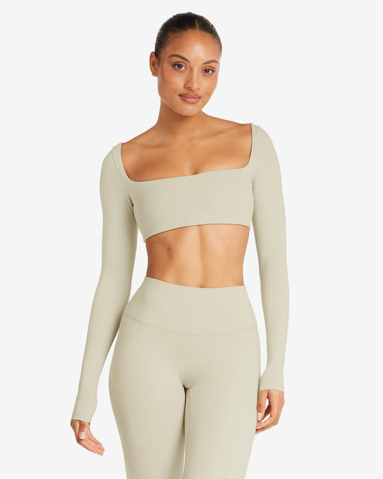 Freedom Scoop Long Sleeve Crop | Chai