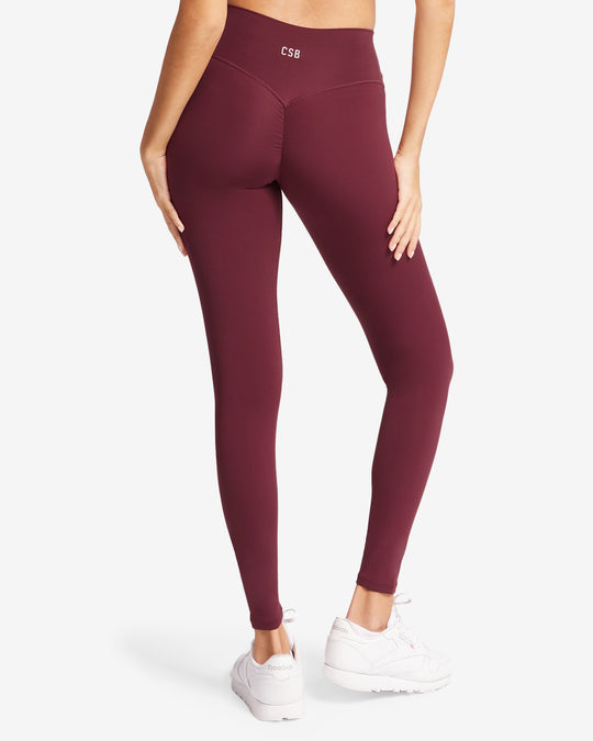 Serenity Scrunch Leggings | Burgundy