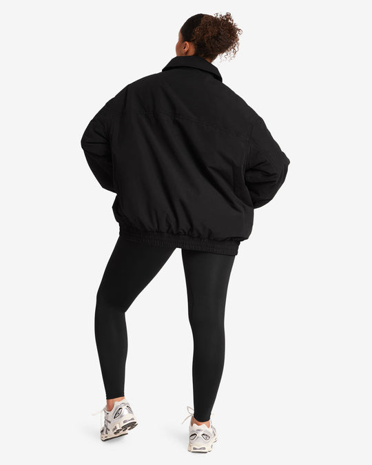 Oversized Bomber Jacket | Black