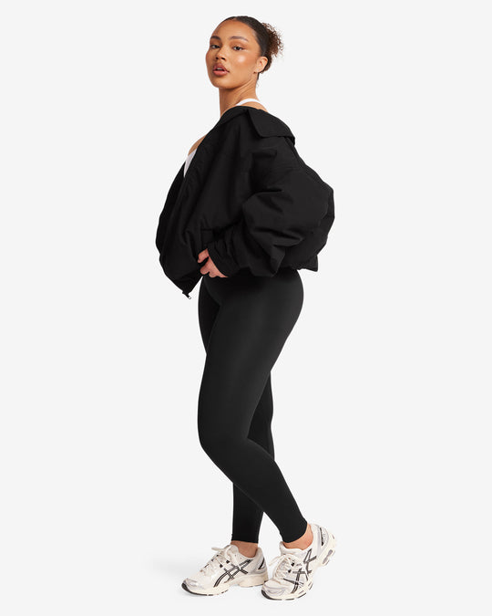 Oversized Bomber Jacket | Black