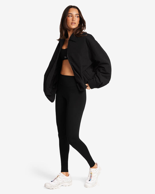 Oversized Bomber Jacket | Black