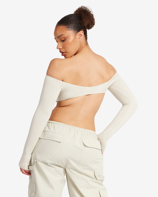 Open Back Long Sleeve Top | Oak