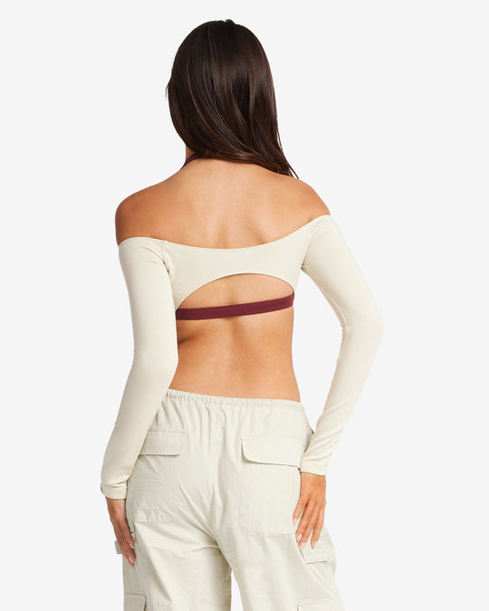 Open Back Long Sleeve Top | Oak