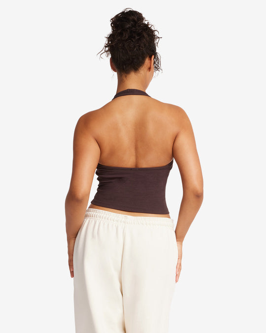 Rib Halter Tank | Espresso