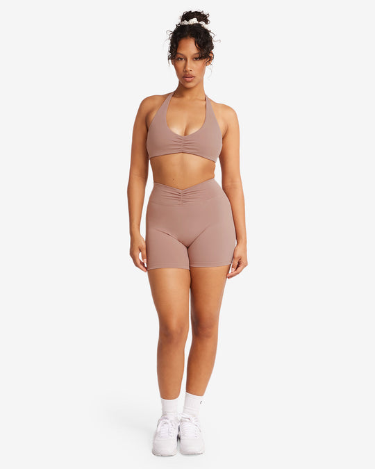 Form Gather Waist Shorts 5" | Walnut