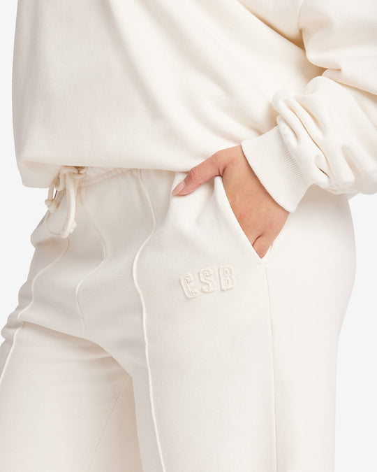 CSB Wide Leg Sweatpant | Vanilla