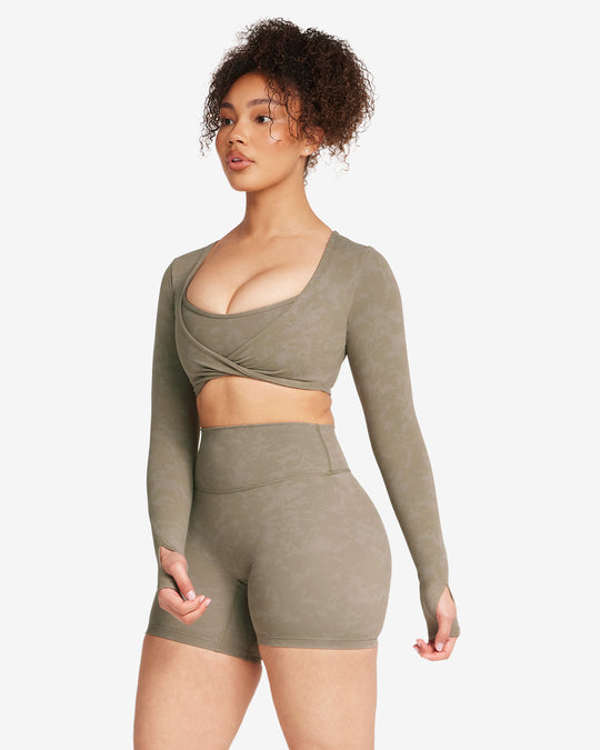 Fade Sierra Long Sleeve Crop | Olive