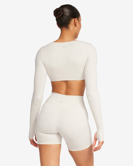 Fade Sierra Long Sleeve Crop | Vanilla