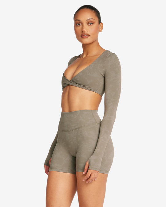 Fade Sierra Long Sleeve Crop | Olive