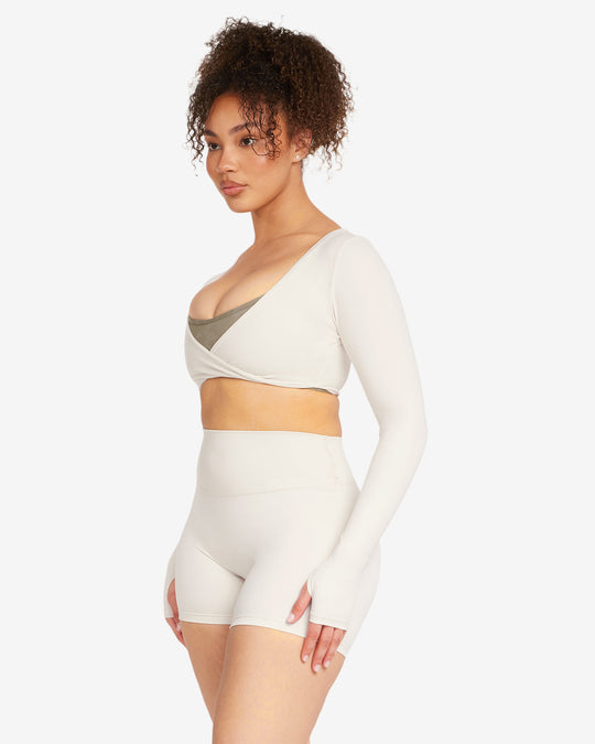 Fade Sierra Long Sleeve Crop | Vanilla