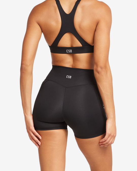 Activluxe Contour Pocket Shorts 4" | Black