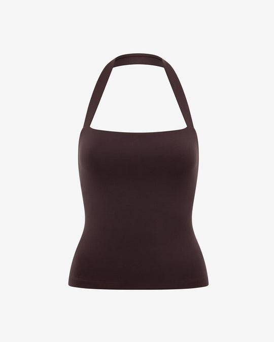 Serenity Halle Halter Tank | Espresso