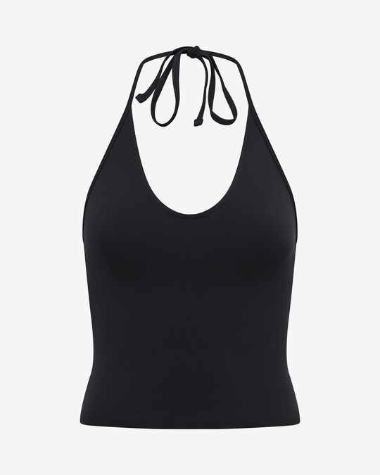 Black tie halter top online